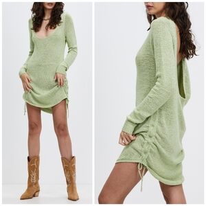 Revolve SNDYS. Everyday Green Knit Slouchy Dress, S